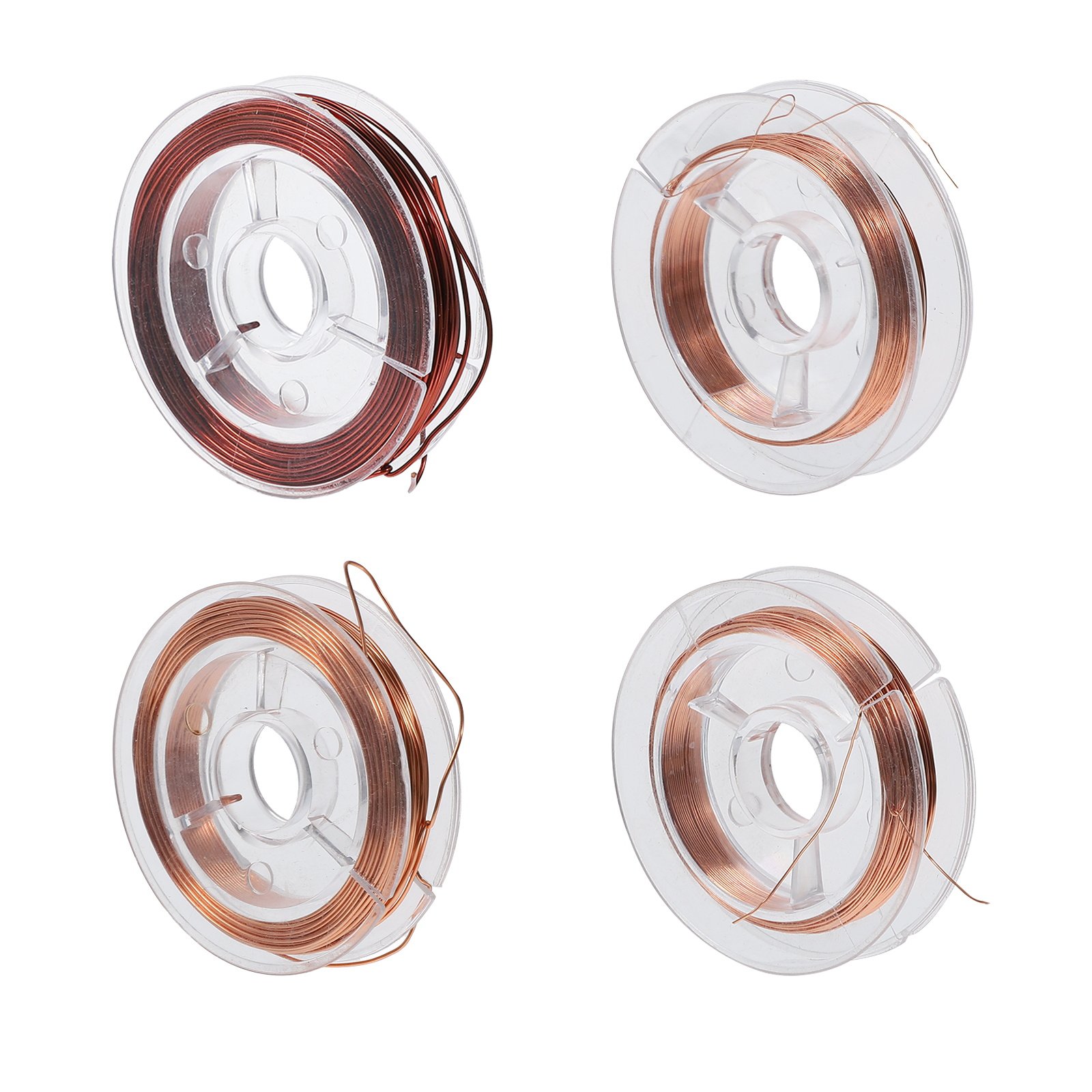 Copper Wire Roll - 4 Rulo, Emaye Kaplı Bakır Tel,