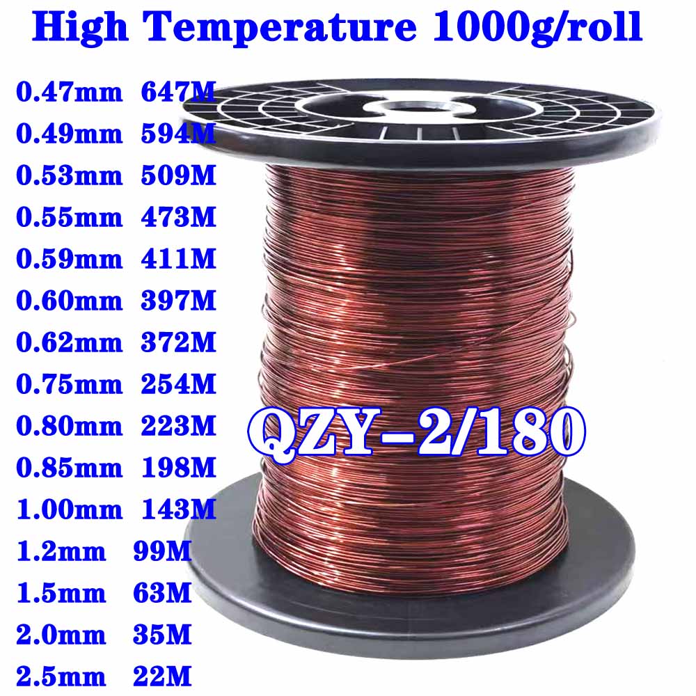 Copper Wire Roll - 1kg/rulo Emaye Kaplı Tel QZY-2/180 Sınıfı