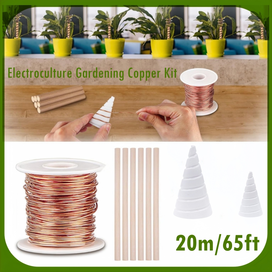 Copper Wire Roll - 20 m/65ft Elektrokültür Bahçe Bakır Kiti