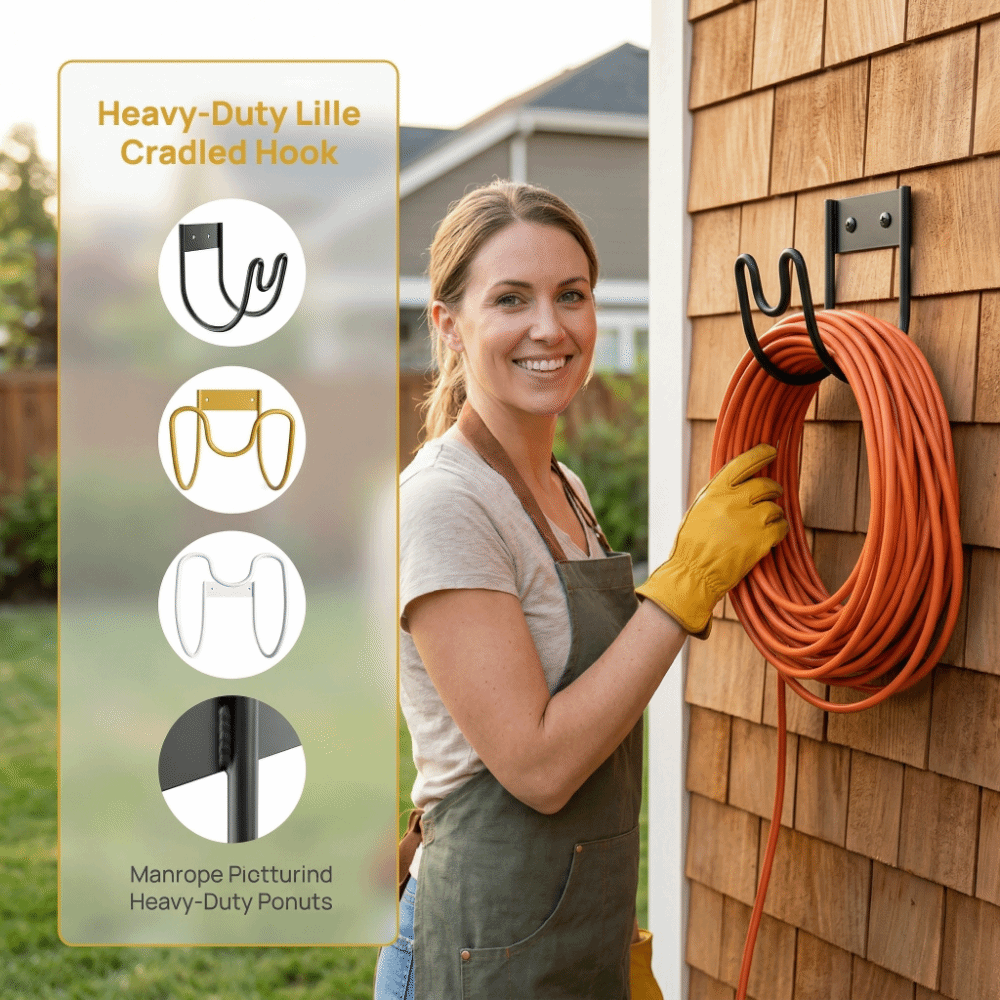 Gardena Hose Flex - Paslanmaz Bahçe Hortumu Tutucu, Dayanıklı, Ağır