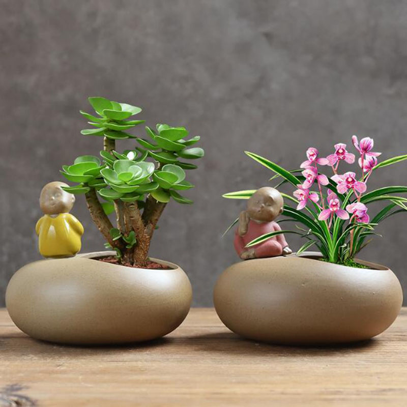 Çin Tarzı Retro Seramik Keşiş  - Bonsai Garden Art incelemesi ve fiyatı