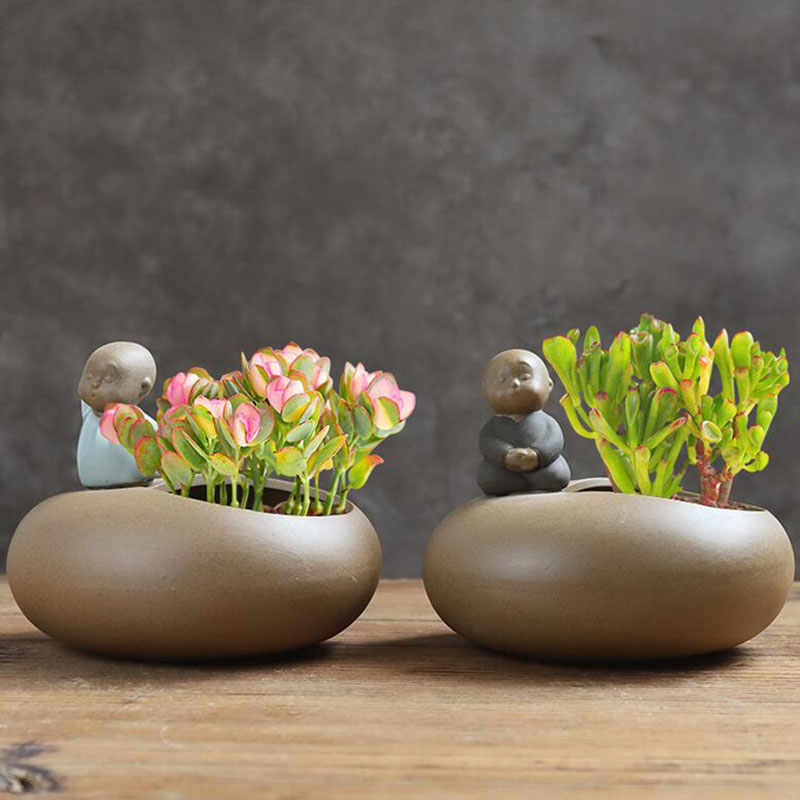 Çin Tarzı Retro Seramik Keşiş  - Bonsai Garden Art incelemesi ve fiyatı