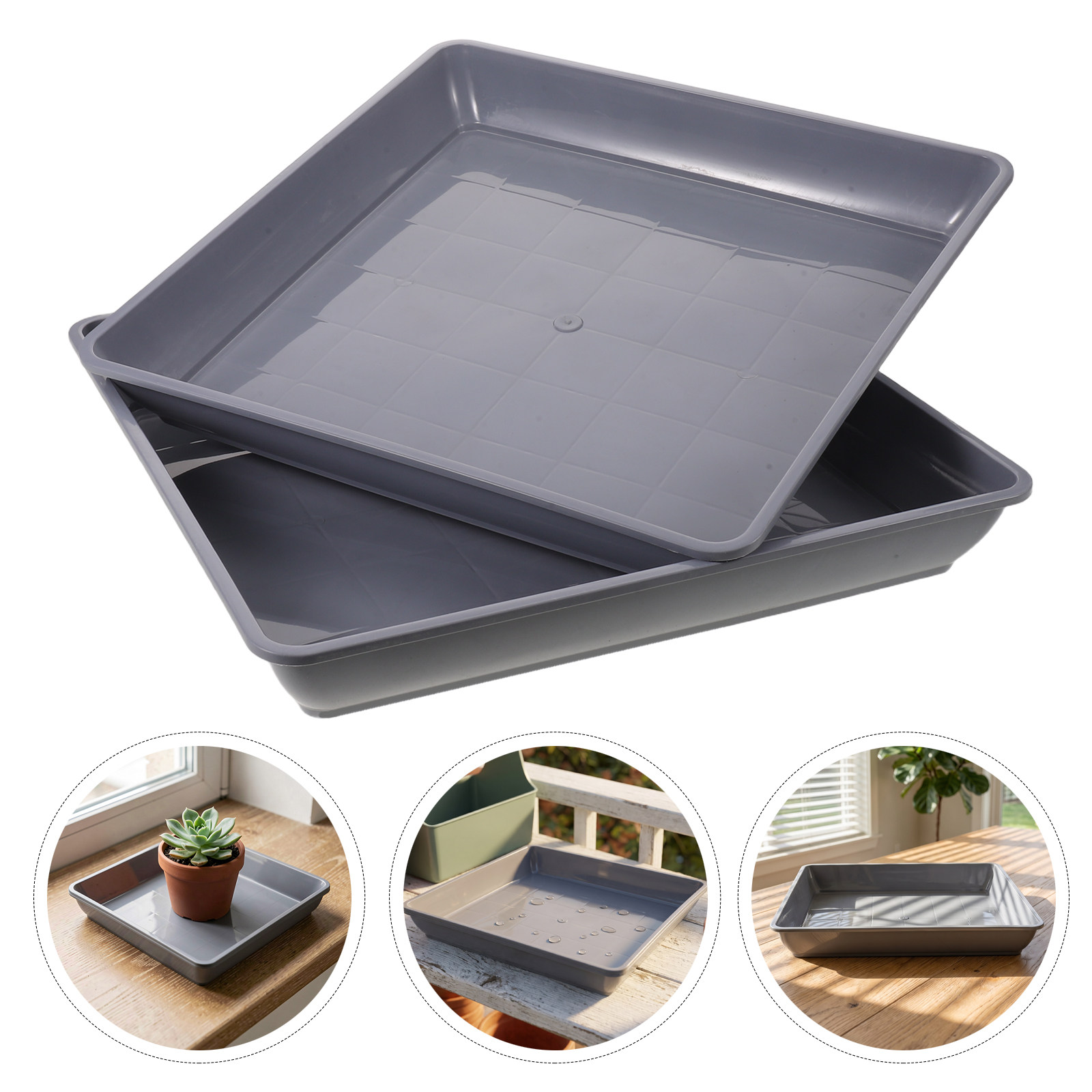 2 Adet Kare Plastik Saksı Teps - Drip Tray Saucer incelemesi ve fiyatı