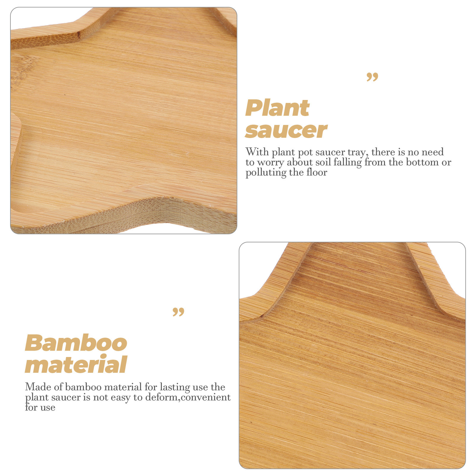 4 Adet Bambu Saksı Tepsisi, Bi - Drip Tray Saucer incelemesi ve fiyatı